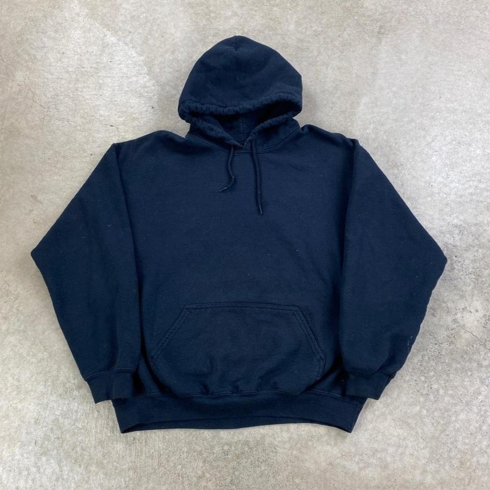 Vintage Blank Sweatshirt Size Medium Black Hoodie Casual Pullover
